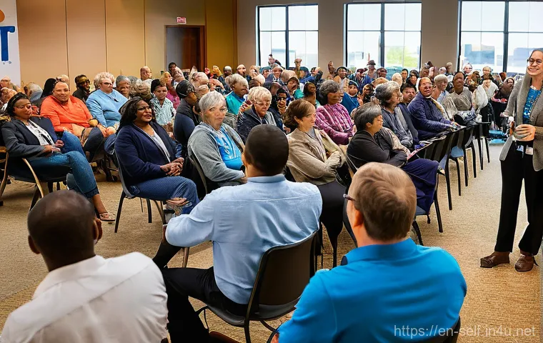 자치행정사 직무 관련 도서 - **Image Prompt 1: Inclusive Community Dialogue**
A vibrant, wide-angle shot of a diverse communi...