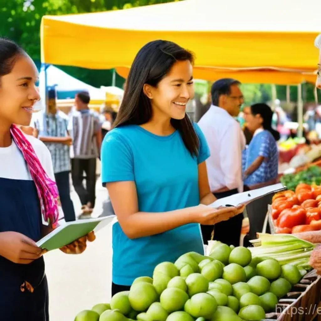 자치행정사 시험 과목 - "An empathetic female public administrator, professionally dressed in smart casual attire, engages i...