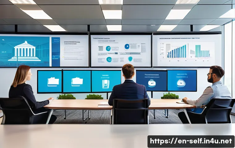 자치행정사 커리큘럼 - A professional public administration office setting, featuring a diverse group of mid-career profess...
