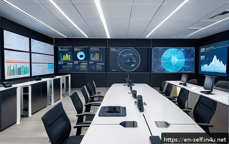 자치행정사 직업에서의 유망 직군 - A futuristic smart city control room featuring diverse public administrators collaborating with AI-p...